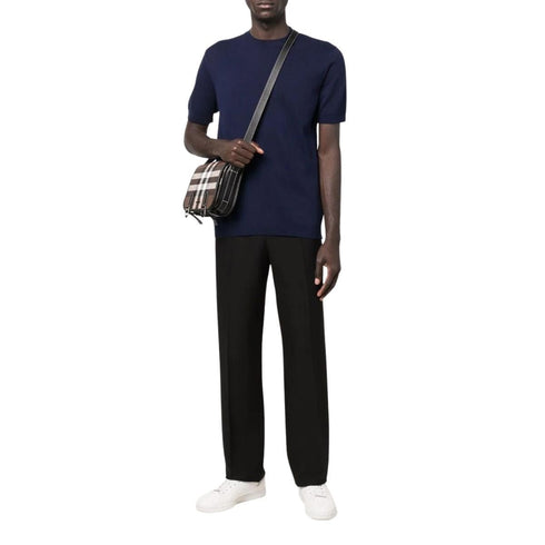 T-shirt Uomo girocollo in cotone Blu TAGLIATORE- Francavilla Moda